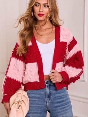 Vici Charleen Knit Colorblock Cardigan